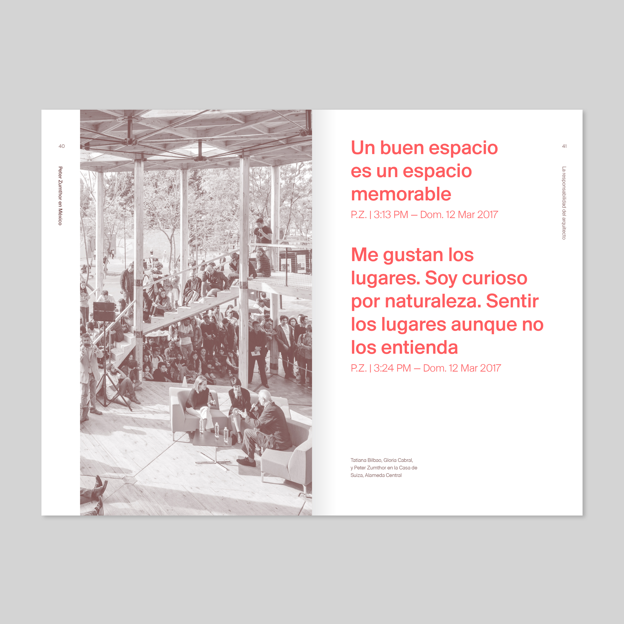 Diseño Editorial para Peter Zumthor en México